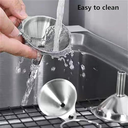 3-Piece Stainless Steel Kitchen Funnel Set