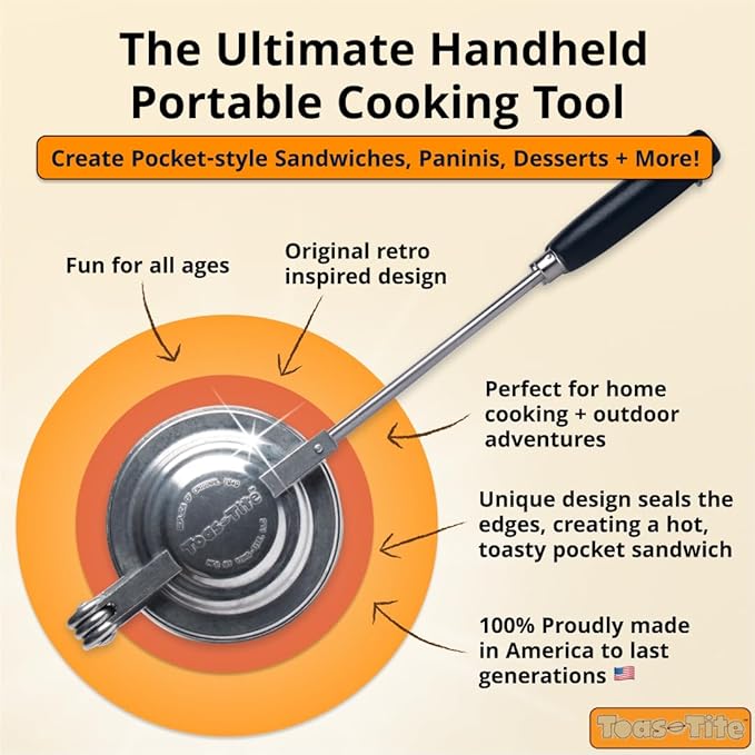 Handheld Sandwich Maker, Classic Sandwich Grill & Panini Press, Cast Aluminum
