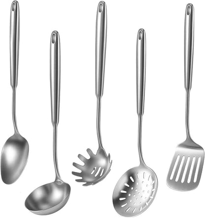 5 Pcs Newness Cooking Utensils Set, 304 Stainless Steel Kitchen Utensils Set