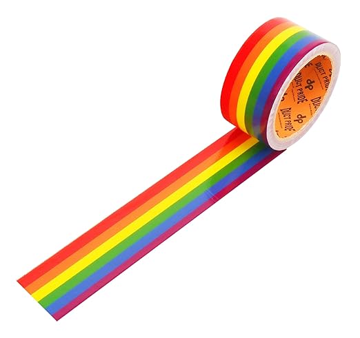 Duct Pride - Rainbow Tape | 1.88 in x 10 yds a Roll | Vibrant Bright Colors | Easy to Tear by Hand | Arts & Crafts | DIY Projects | Gay Progress Stripe Flag LGBTQ+ Parade Gift Decorations