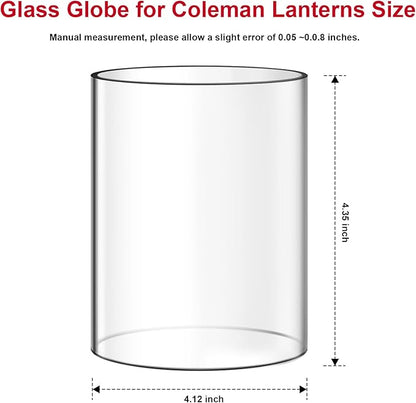 Lantern Glass Replacement for Coleman Lanterns Glass Globe Compatible with Coleman Propane Lantern glass,for Coleman 288 Lantern Globe for Coleman Lantern Globe Replacement for Coleman Lantern Parts