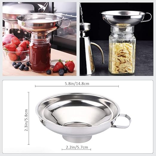 Canning Funnel for Kitchen Use, Wide Mouth Funnel for Mason Jars, Large Canning