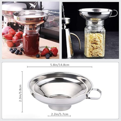 Canning Funnel for Kitchen Use, Wide Mouth Funnel for Mason Jars, Large Canning