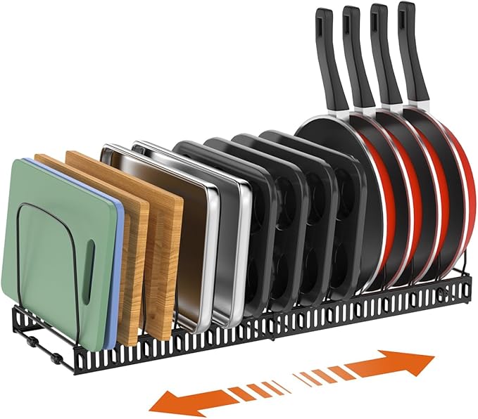 Housolution Cutting Board Organizer Rack, Expandable Baking Tray and Cookie