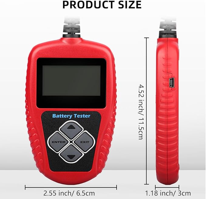ANCEL BA101 Car Battery Tester, 12V Digital Automotive Alternator Meter