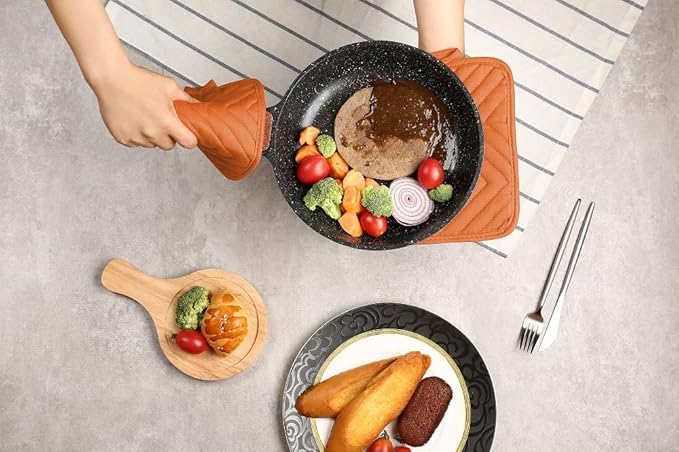 Oven Pot Holder with Pocket Cotton Heat Resistant Coaster Potholder Kitchen Hot