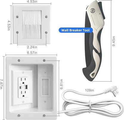 GEVINFA in-Wall TV Cable Management Kit