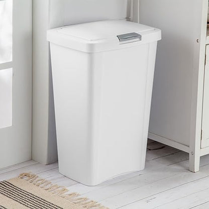 Sterilite 13 Gallon TouchTop Wastebasket Trash Can Garbage Recycle Bin