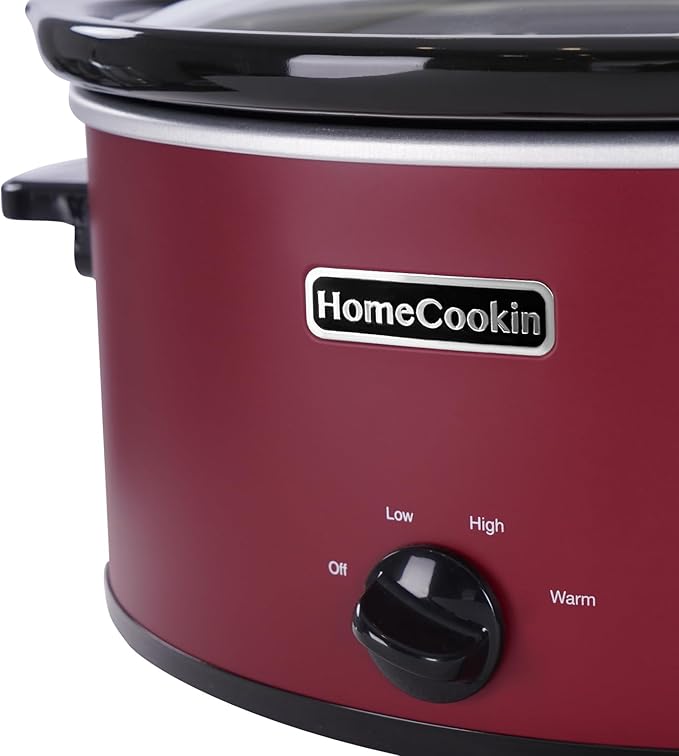 HOMECOOKIN 6 Quart Slow Cooker Oval Manual Pot Food Warmer