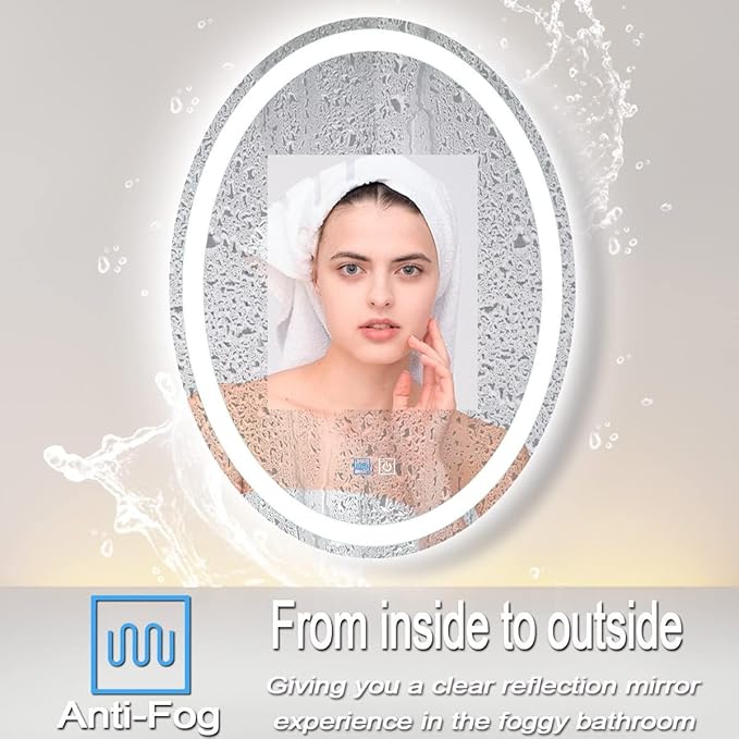 28 x 36 Inch Oval LED Vanity Mirror