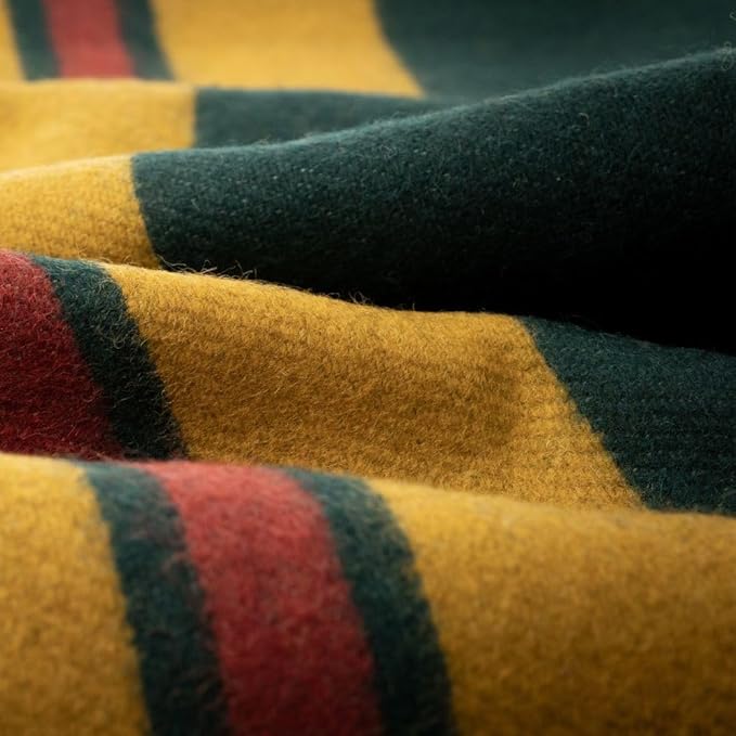 Arcturus Rainier Wool Blanket - 4.5lbs Warm, Heavy, Washable, Large | Great for Camping, Outdoors, Survival & Emergency Kits (Fort Vancouver)
