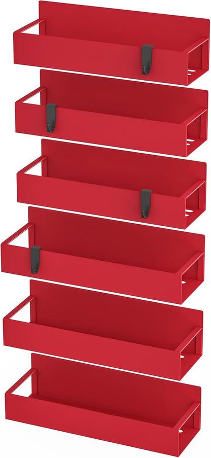 HuggieGems 6 Pack Magnetic Spice Storage Rack Organizer