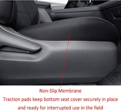 EKR Sienna Seat Covers for 2021-2026 Toyota Sienna XLE,XSE,Limited,Platinum,7 Seats,2nd Row Captain Chairs W/NO Legrest,Waterproof Seat Covers Full Set for Cars-Neoprene(Black)