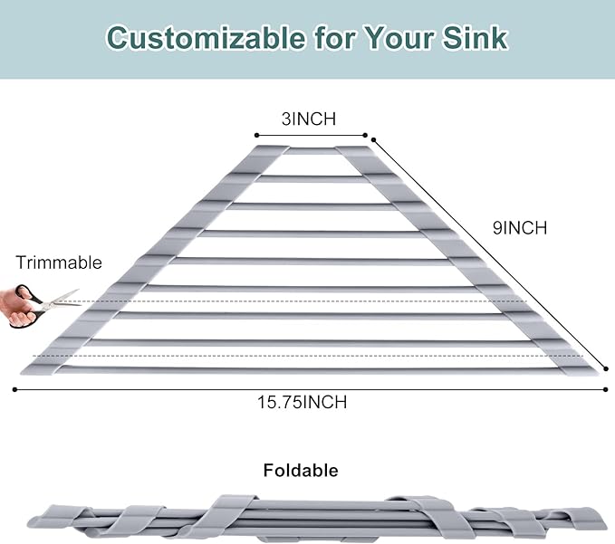 MERRYBOX Triangle Roll Up Dish Drying Rack Over The Sink, 2025 Anti-Rust Sink