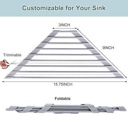 MERRYBOX Triangle Roll Up Dish Drying Rack Over The Sink, 2025 Anti-Rust Sink
