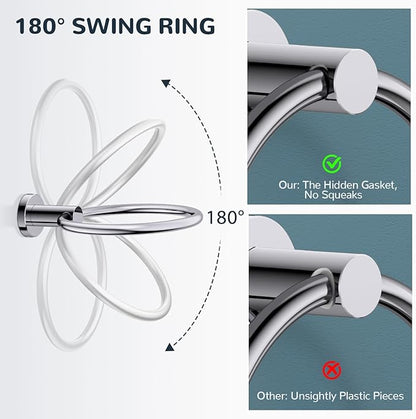 FORIOUS Toilet Paper Holder Wall Mount, SUS304 Stainless Steel Double Post