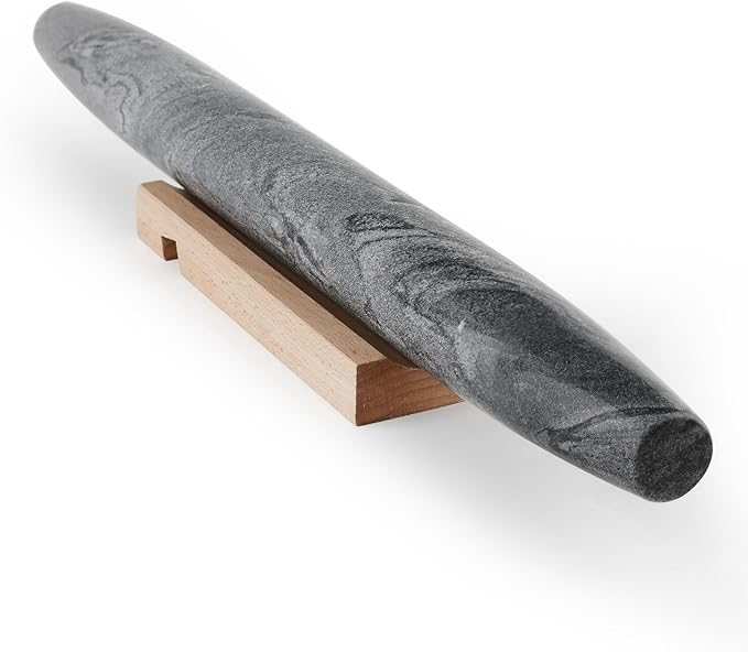 Koville African Natural Marble French Rolling Pin, 16inch Non-Stick Rolling Pin
