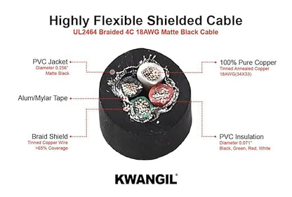 KWANGIL 4C 18AWG AMSB Shielded Cable Wire