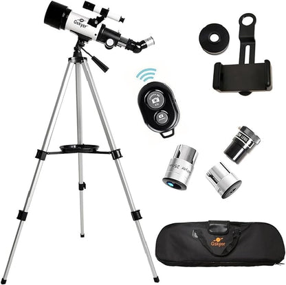 Gskyer Telescope, 70mm Aperture 400mm AZ Mount Astronomical Refracting Telescope