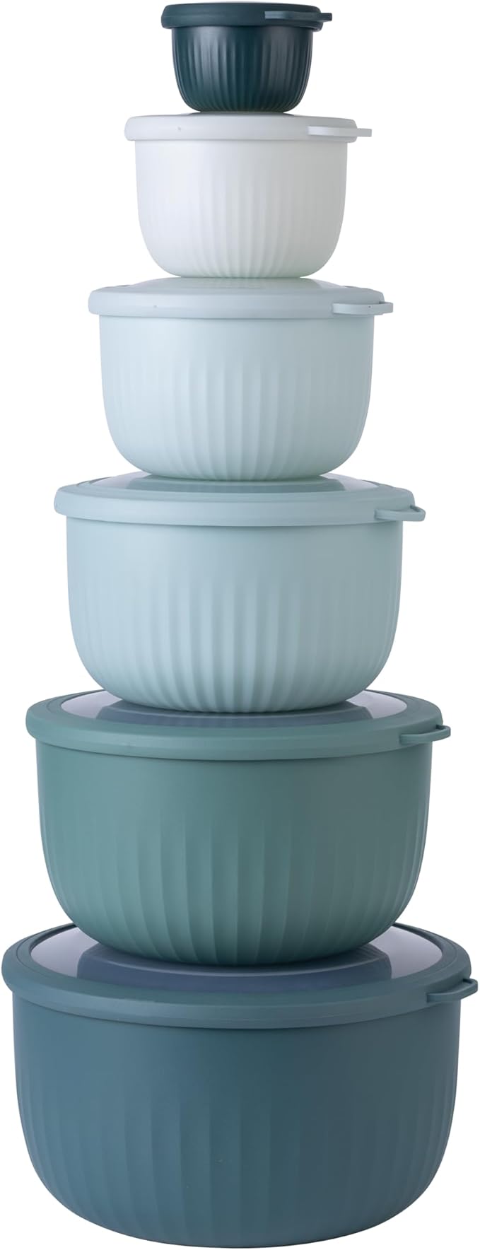 COOK WITH COLOR Prep Bowls with Lids- Wide and Deep Nesting Plastic Small