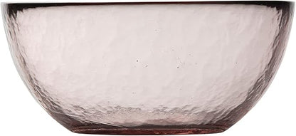 FORTESSA Los Cabos Tableware, 16-Piece Glass Dinnerware Set with 4 Dinner Plates, 4 Salad Plates, 4 Coupe Bowls and 4 Cereal Bowls, Dishwasher-Safe Glass Plate Set, Pink