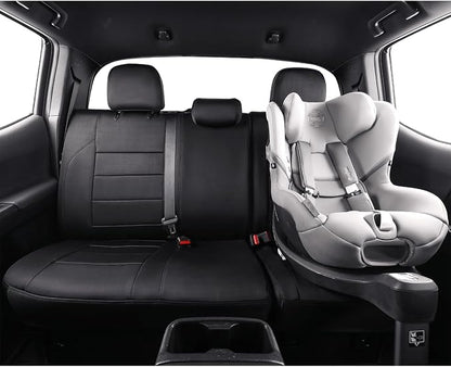 EKR Custom Fit Tacoma Rear Car Seat Covers for Toyota Tacoma 2016 2017 2018 2019 2020 2021 2022 2023 Access Cab - Second Row Only,Neoprene (Black)