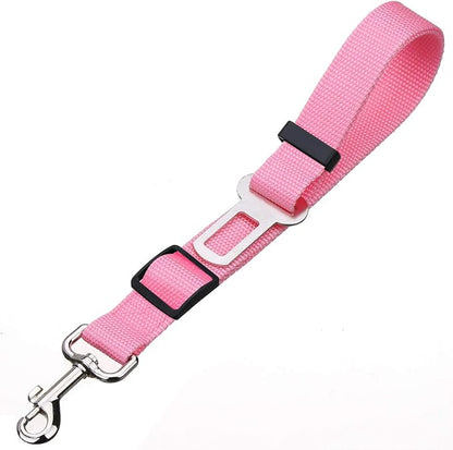 Elisel Elisel 2 Packs Adjustable Length Pet Dog Cat car seat Belt Pet seat Belt Pet Accessories for Dogs Cats and Pets (Pink)