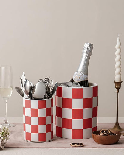 Utensil Holder，7.1"+5.8" Ceramic Kitchen Utensil