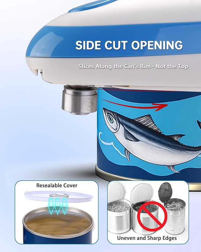CIRCLE JOY Electric Can Opener, One-Touch Automatic Can Opening