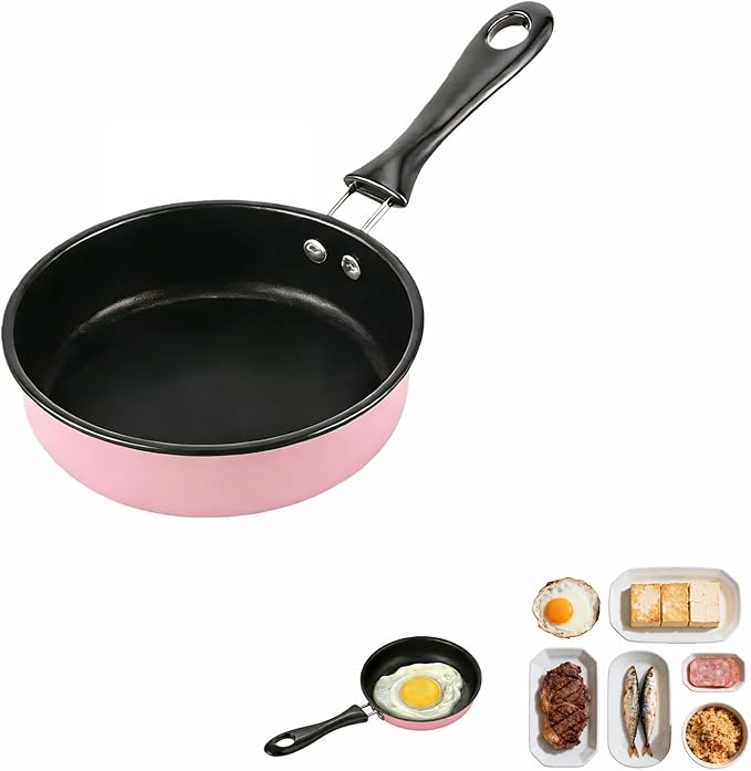 4.7 Inch Mini Frying Pan, Flat Bottom Design