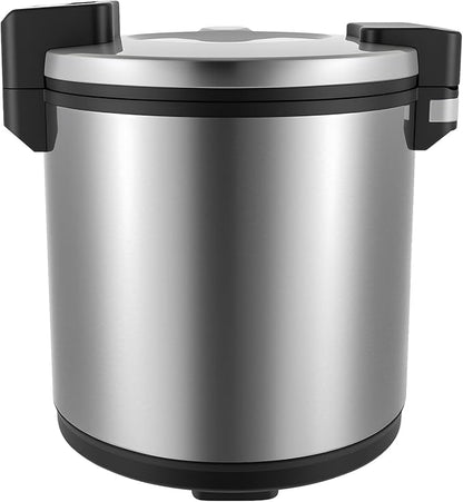 24.3qt/23L Commercial Rice Warmer, 110W Electric Adjustable Temperature Soup