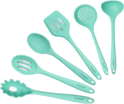 Culinary Couture Aqua Sky Silicone Cooking Utensils Set