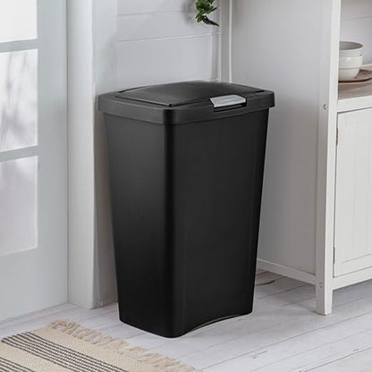 Sterilite 13 Gallon TouchTop Narrow Plastic Wastebasket