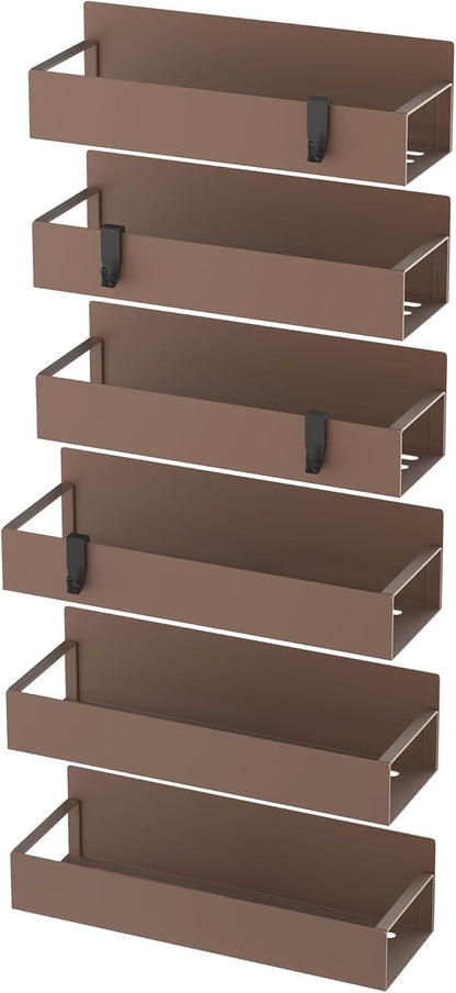 HuggieGems 6 Pack Magnetic Spice Storage Rack Organizer