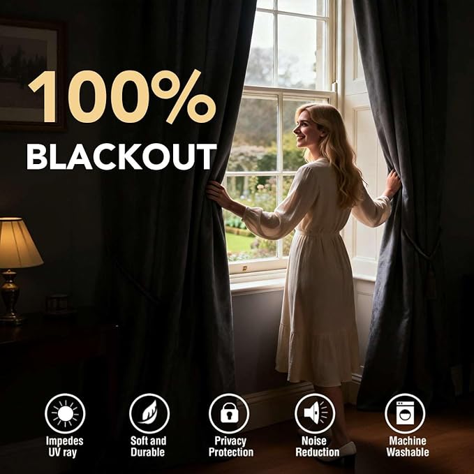 H.VERSAILTEX 100% Blackout Curtains