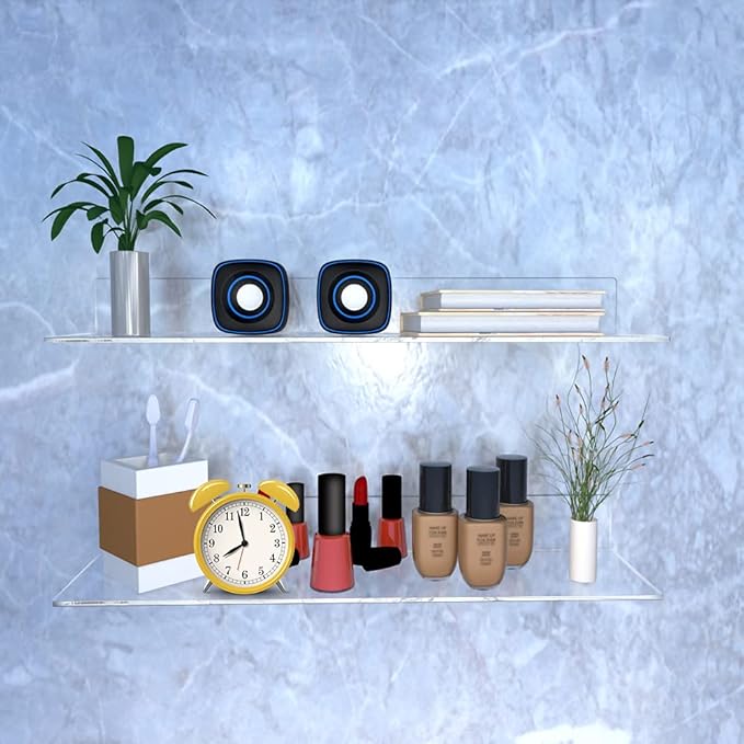 24 Inches Clear Floating Shelves