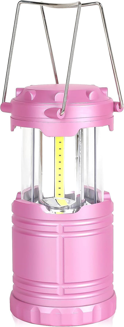 LED Pink Camping Lanterns, Portable Camping Lights, Outdoor Handled Lamps, Essential Emergency Lights for Power Outages, Hiking, Hurricane