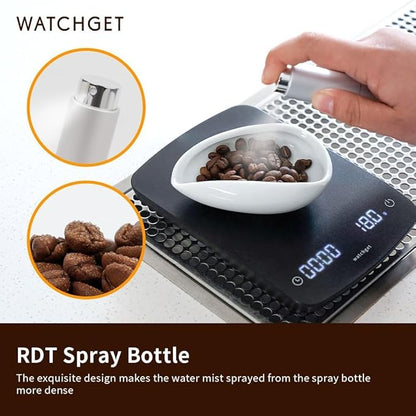 watchget Coffee Bean Dosing Cup & Static Reduction Spray Bottle Kit