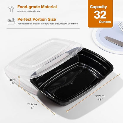 Glotoch Meal Prep Containers 1-Compartment