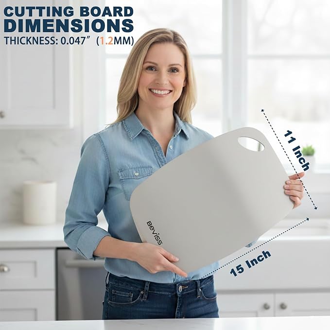 Cutting Board Non-Toxic, 304 Stainless Steel Cutting Board Double Sided