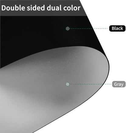 Leather Dresser Cover,1.8mm Thick,14x90 Inch,Dresser Protector Top,Dresser Top Protector,Dresser Cover Top,Dresser Top Cover,Dresser Cover Top for Bedroom.(Black+Gray,14x90)