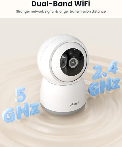 ieGeek 2K Indoor Security Camera, 5G/2.4G WiFi Pet Cameras