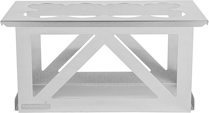 Restaurantware Squeeze Bottle Holder Pack of 1 Stainless Steel 8 Hole Bottle Holder, 2.5" Diameter Fits 1/3 Size Opening, Dishwasher Friendly Integrated Lip Design Holder for Condiment Bottles