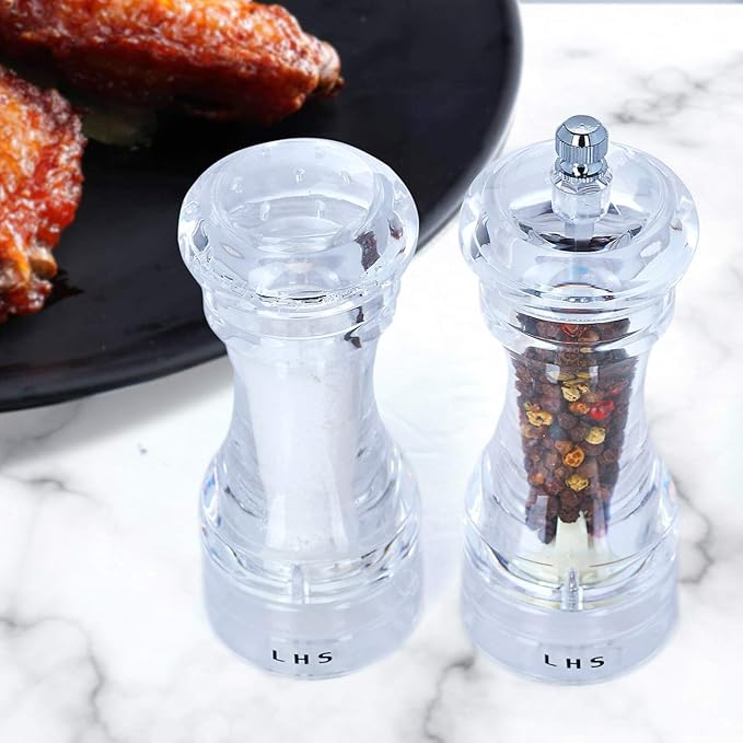 LHS Pepper Mill and Salt Shaker Set of 2 Salt and Pepper Mill Shaker