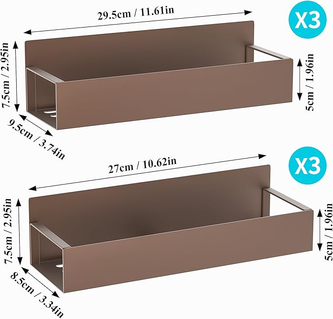 HuggieGems 6 Pack Magnetic Spice Storage Rack Organizer