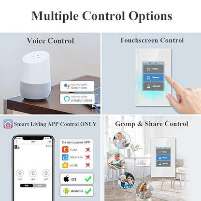 LANBON Smart Light Switch, 1/2/3 Gang, 3 Way