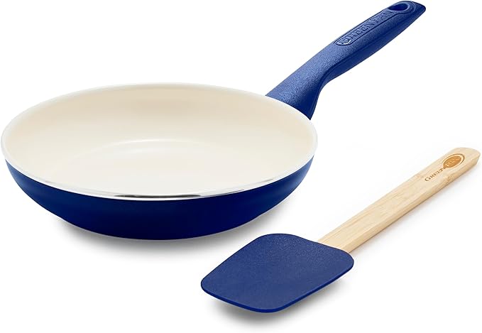 GreenPan Rio Healthy Ceramic Nonstick 8" Frying Pan Skillet and Silicone