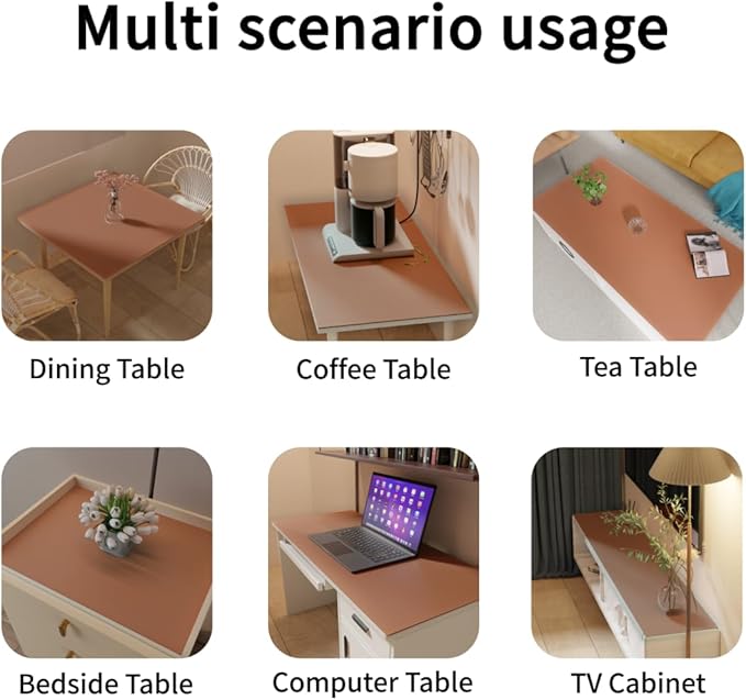 Dresser Cover Top - Can Be Used On Both Sides Waterproof and Easy to Clean Good Flatness Used for Dresser Table(Brown+Gray 10x36)