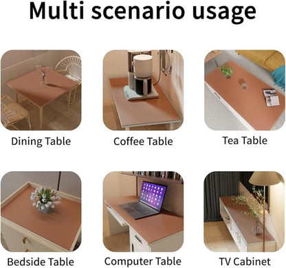Dresser Cover Top - Can Be Used On Both Sides Waterproof and Easy to Clean Good Flatness Used for Dresser Table(Brown+Gray 10x36)