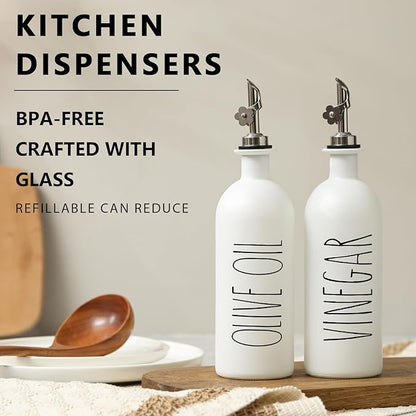HOMCDALY 16oz Olive Oil Dispenser Bottles